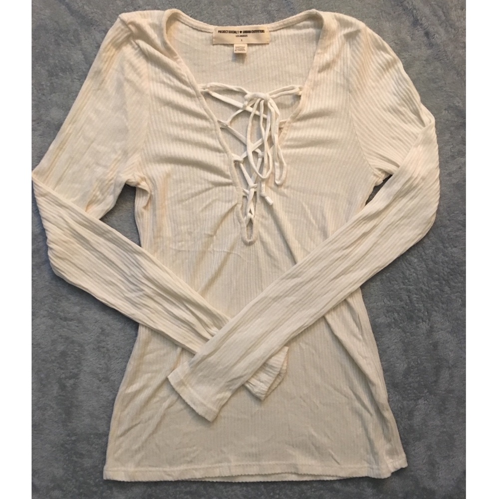 UO Laced Up Long Sleeve Shirt